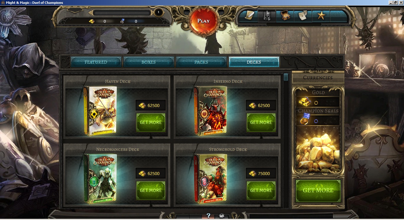 Магазин - вкладка - Decks (колоды)