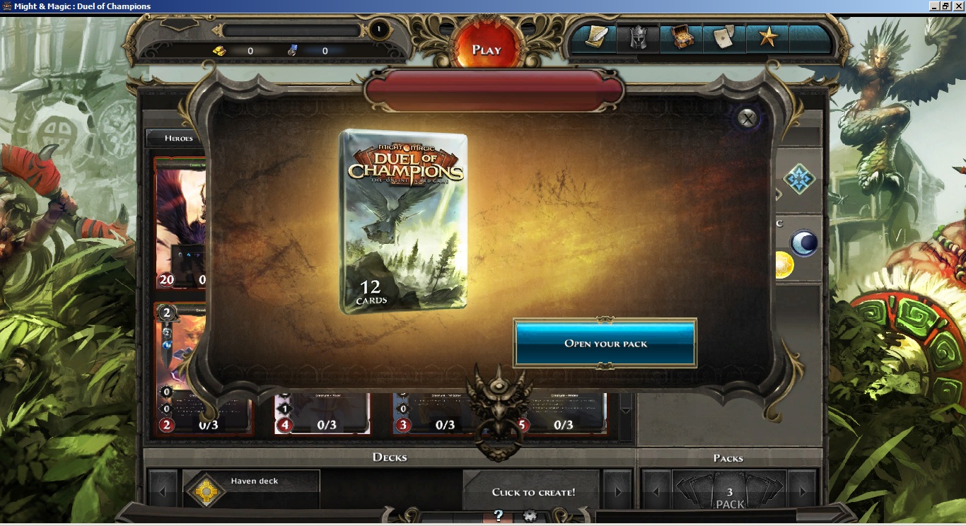 Страница редактирования&nbsp; колод карт игрока