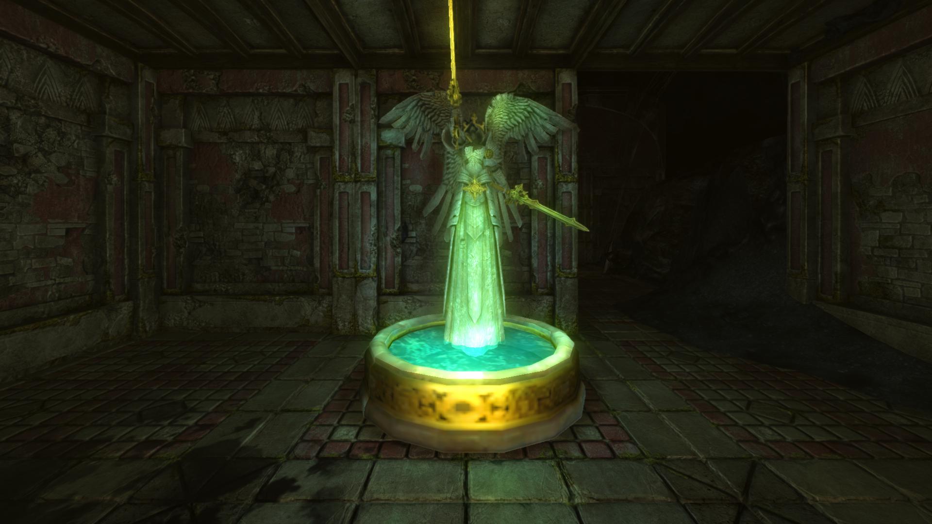 Обезглавленная статуя ангела в Затерянном городе