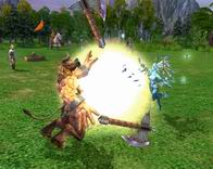 После такого удара минотавр просто не смог удержать свои секиры в руках