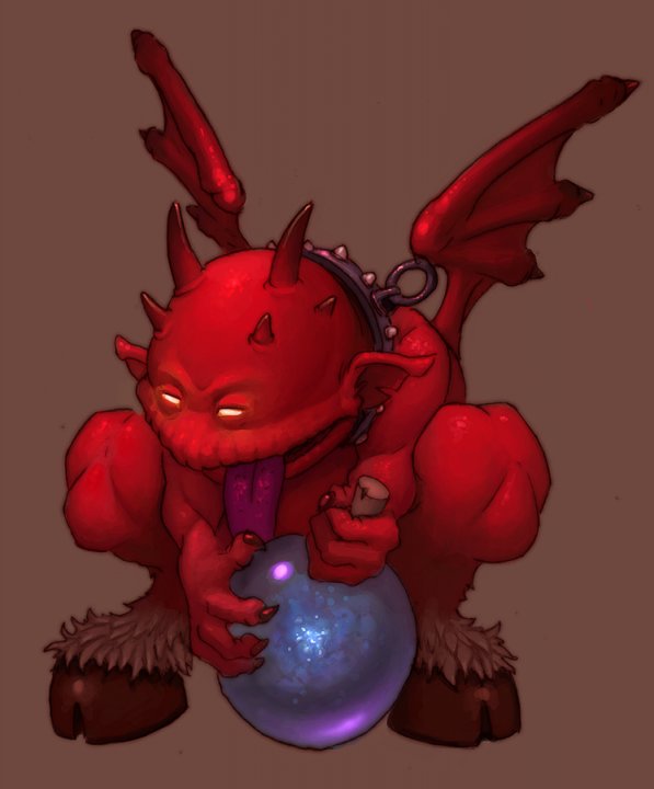 Маленький воришка с колбой.