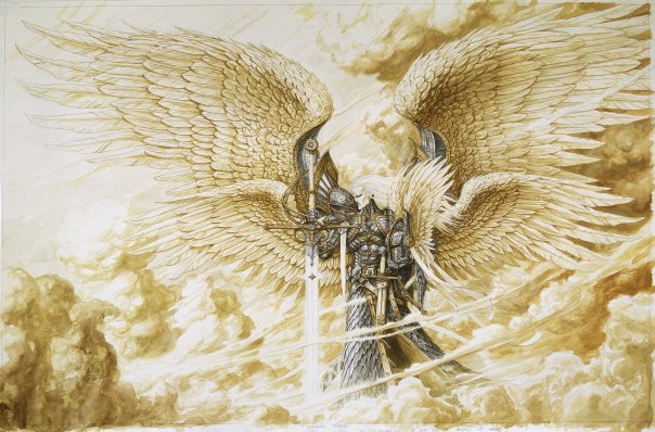 Более художественный рисунок архангела.