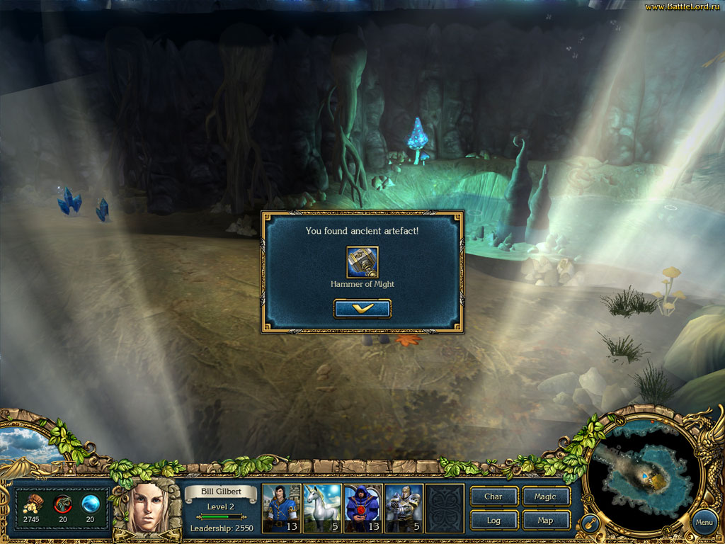 King&rsquo;s Bounty: Легенда о рыцаре - Освещенный светом с небес лежал древний артефакт Молот Мощи. Не оставлять же такое сокровище...