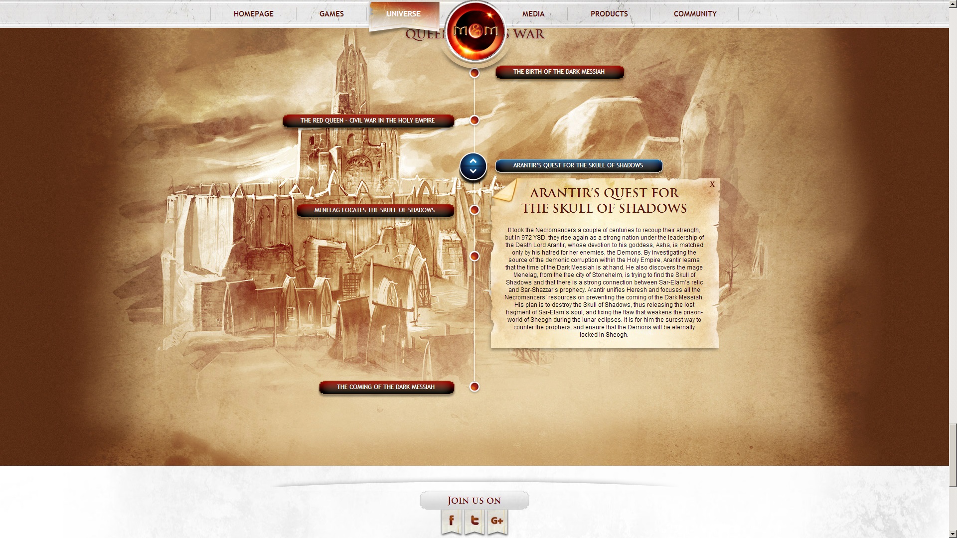 Arantir дает квест для поисков артефакта Череп Теней