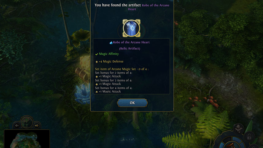 Информационное окно о найденном артефакте.