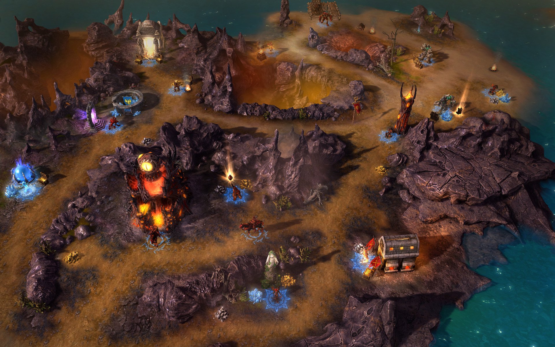 Меч и Магия: Герои 6 - Might and Magic: Heroes VI  Этот бесплодный остров под контролем форта фракции Инферно.