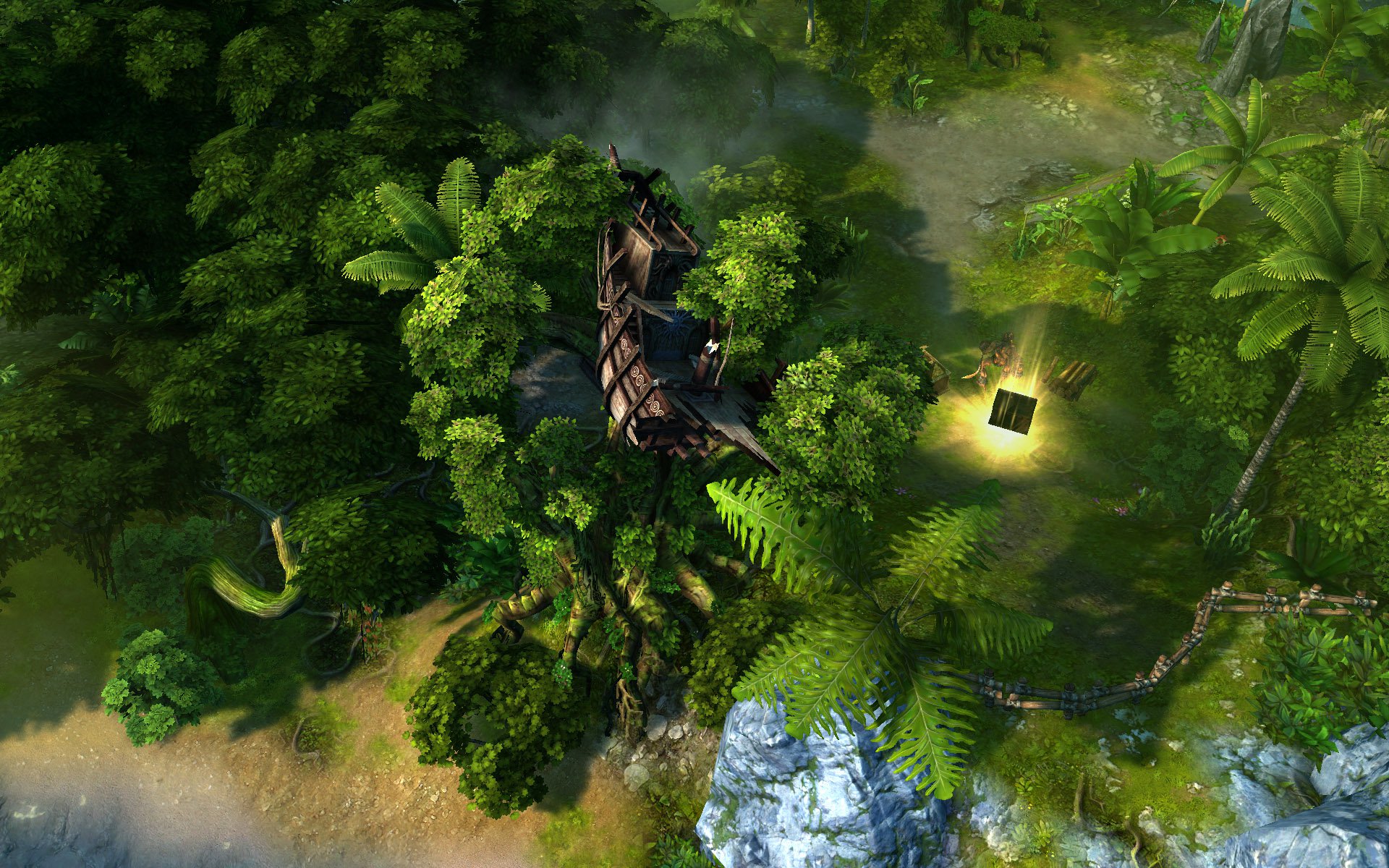 Меч и Магия: Герои 6 - MIght and Magic: Heroes VI  Корабль потерпевший крушение и выбрашенный на живописный зеленый берег.