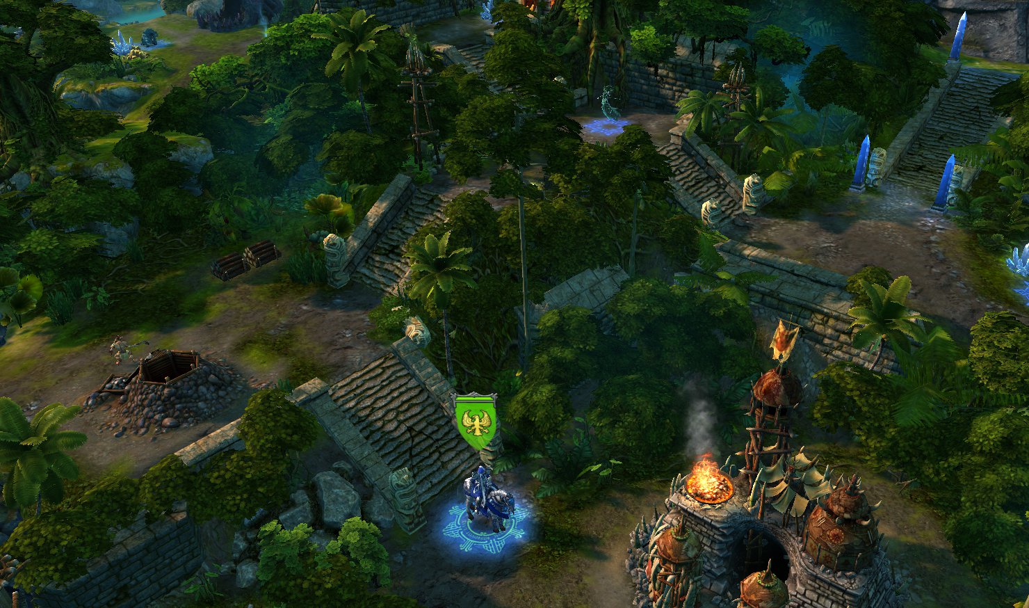 Храм Шантири окутанный растительностью.