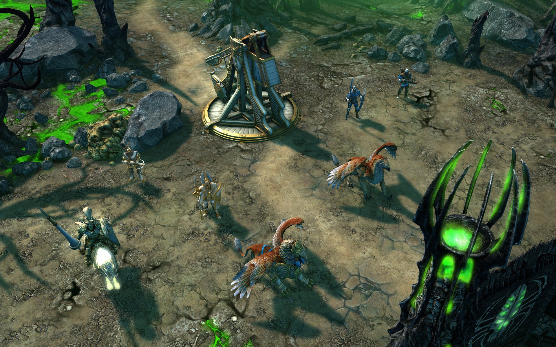 Меч и Маги: Герои 6 - Might and Magic: Heroes VI  Армия фракция Haven готова к осаде замка.