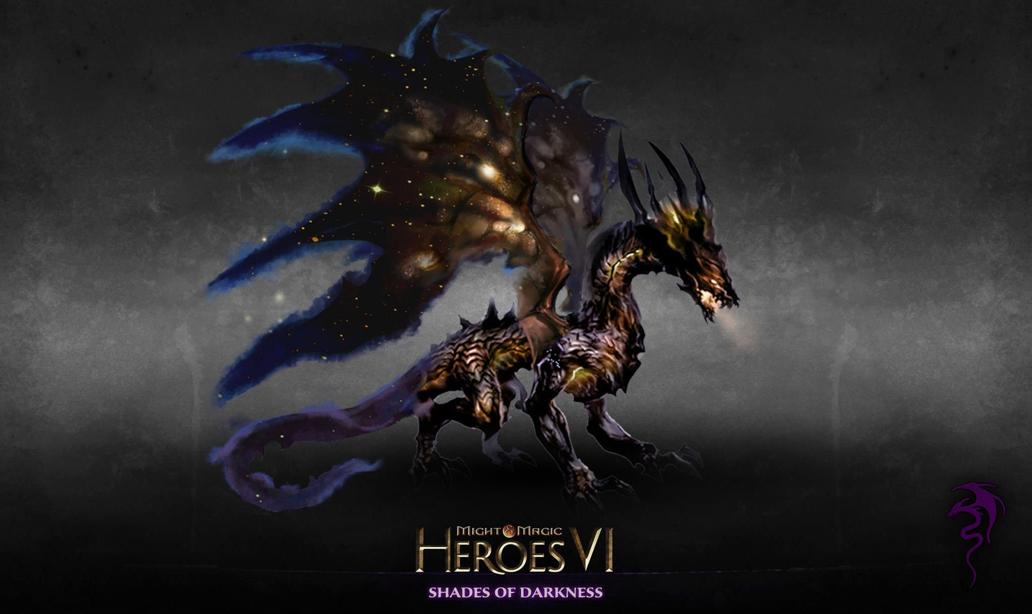 Чёрные драконыThe Shadow Dragon is the avatar of Malassa,
 the Dragon Goddess of Darkness. They take the form of a dragon of onyx,
 with purple orbs embedded on their wings – these are the eyes of 
Malassa, capable of seeing any kind of shadows, litterary or 
metaphorically. The Shadow Lurkers are said to be born from these 
glowing orbs.When a Shadow Dragon unfolds its 
wings in anger, the countless eyes mesmerize its enemies, summoning all 
kinds of terrifying nightmares in their broken minds. If a more deadly 
course of action is required, the Shadow Dragons can count on their 
physical might and their withering breath, that will slowly but surely 
consume their victim's lifeforce.The legendary Black Dragons (on the artwork below) are the ultimate evolution of the Shadow 
Dragons. On their wings, the eyes of Malassa are replaced by intricate 
patterns of light constantly dissolving, like galaxies being swallowed 
by the eternal darkness of space.