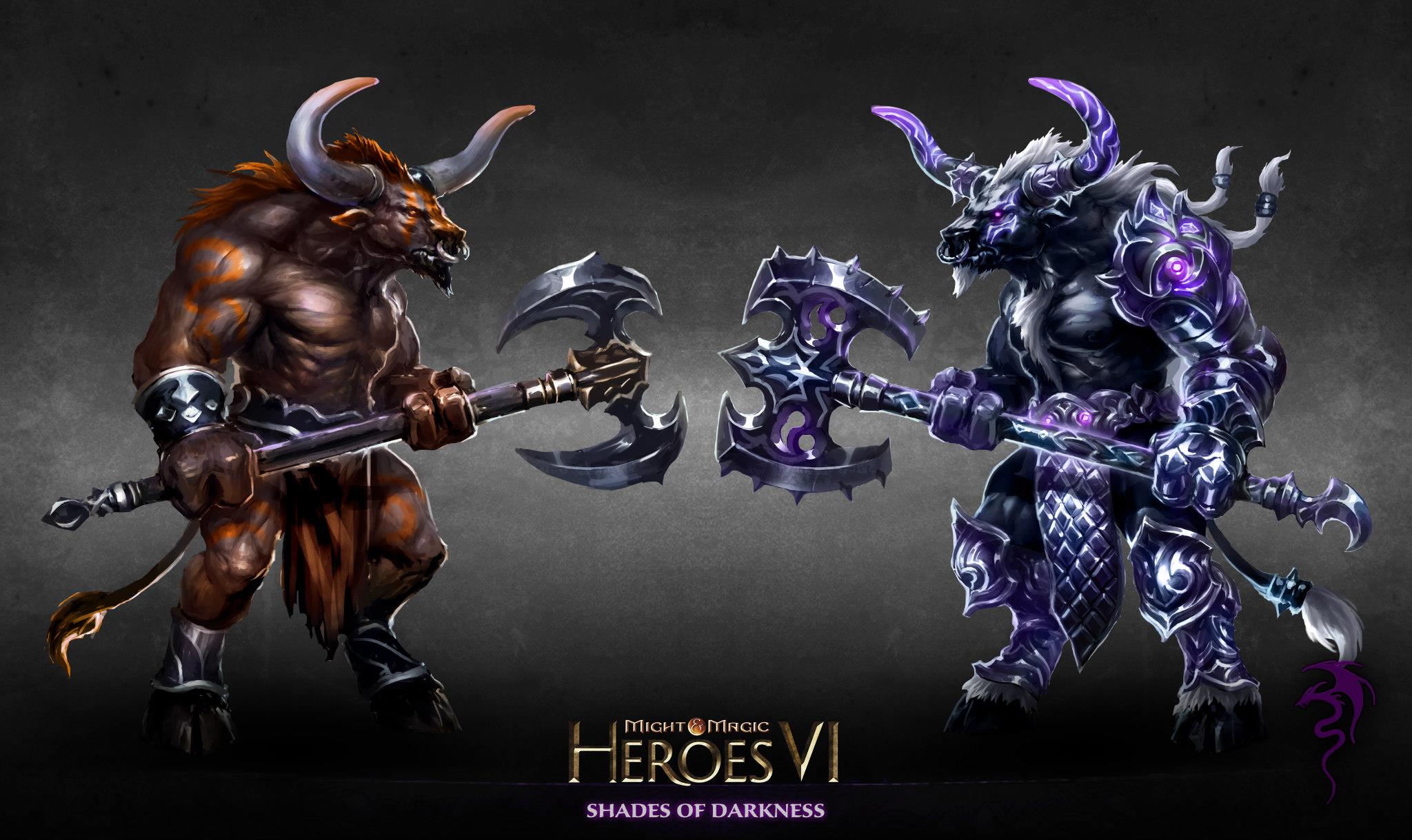 Минотавры -- одни из существ Dungeon, которых мы увидим в Героях 6 Тени тьмы