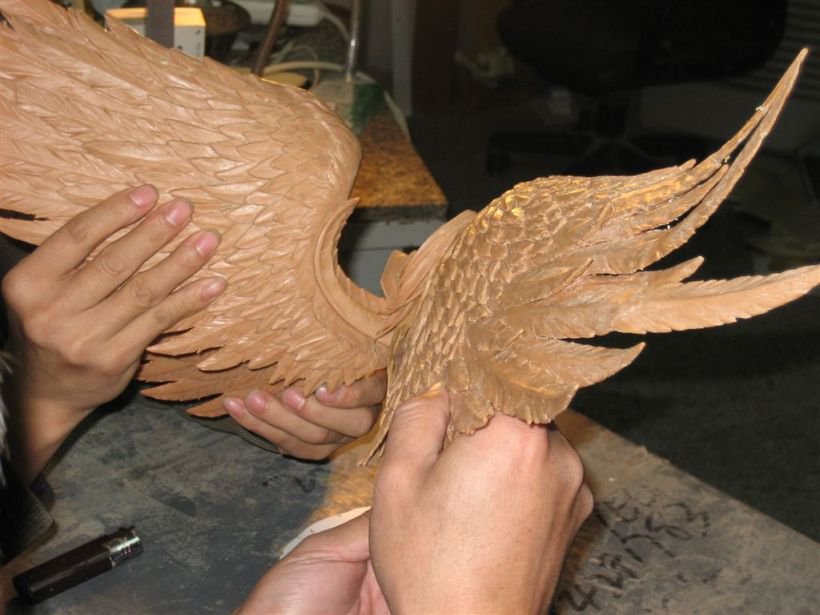 Рабочий процесс по созданию фигурки Михаила (другой ракурс)